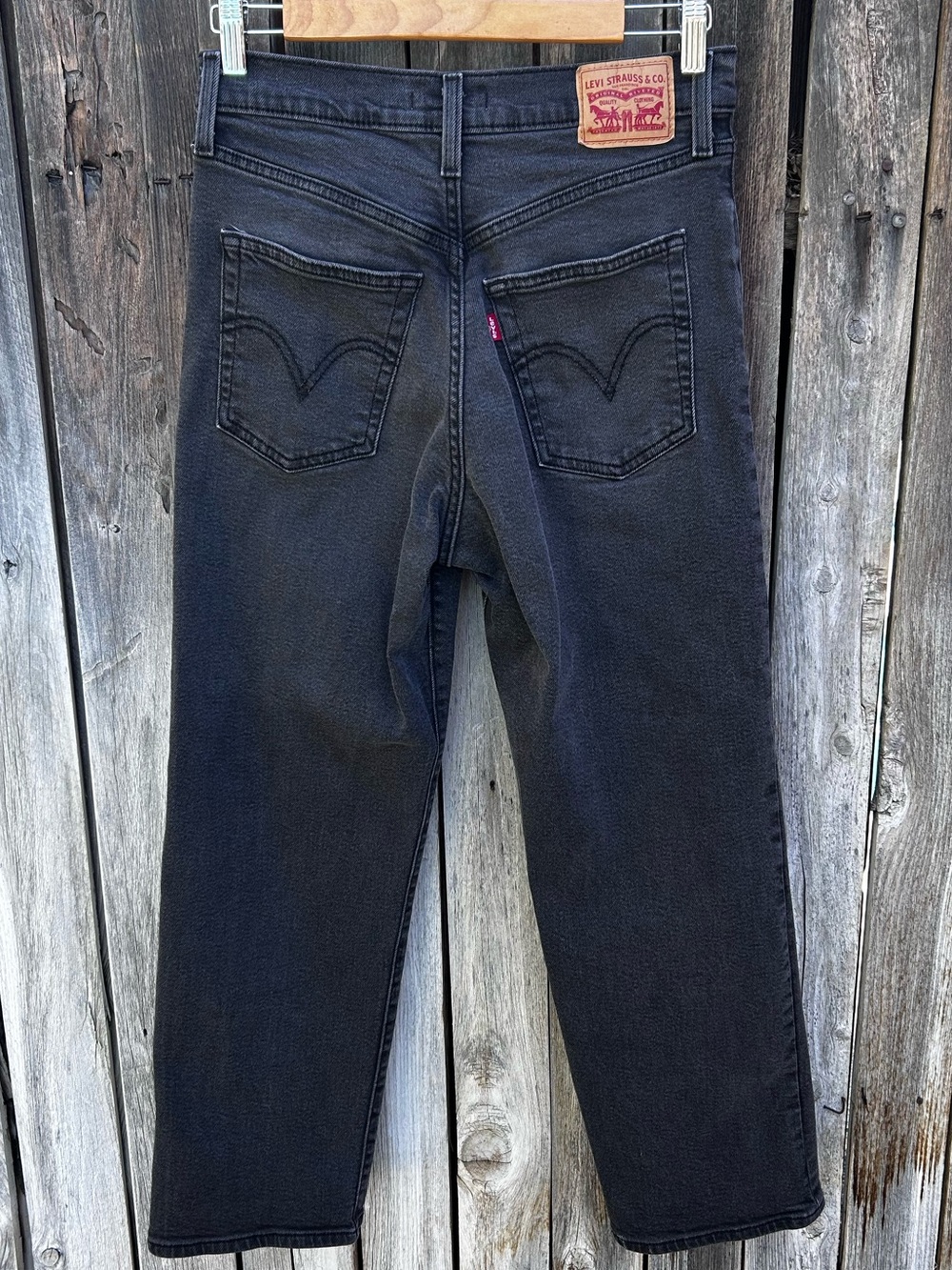 Levi’s Ribcage Straight Ankle Jean Black 28 - Picture 9 of 16